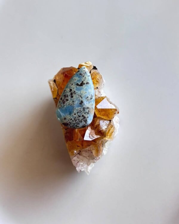 34mm Larimar Stone for Macramé