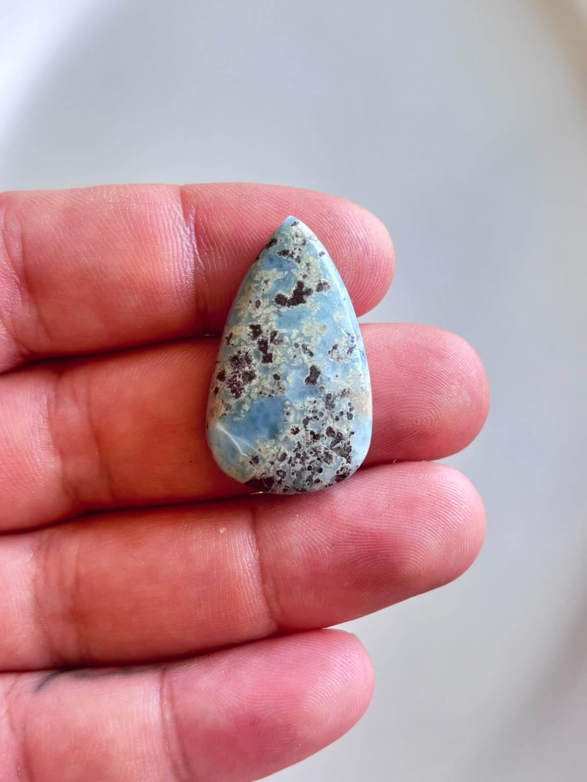 34mm Larimar Stone for Macramé - Image 2