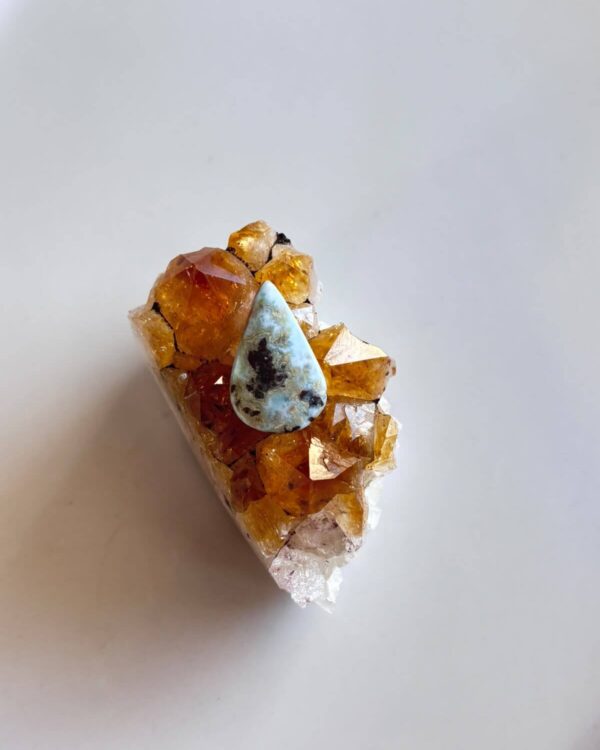 24mm Larimar Stone for Jewellery Projects