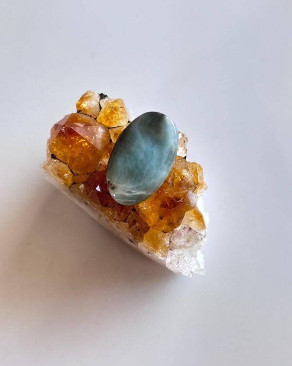 28mm Larimar Gemstone for Wire Wrapped Designs