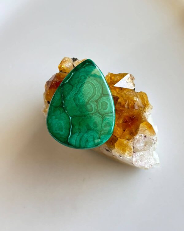 39mm Malachite Gemstone for Pendant Designs