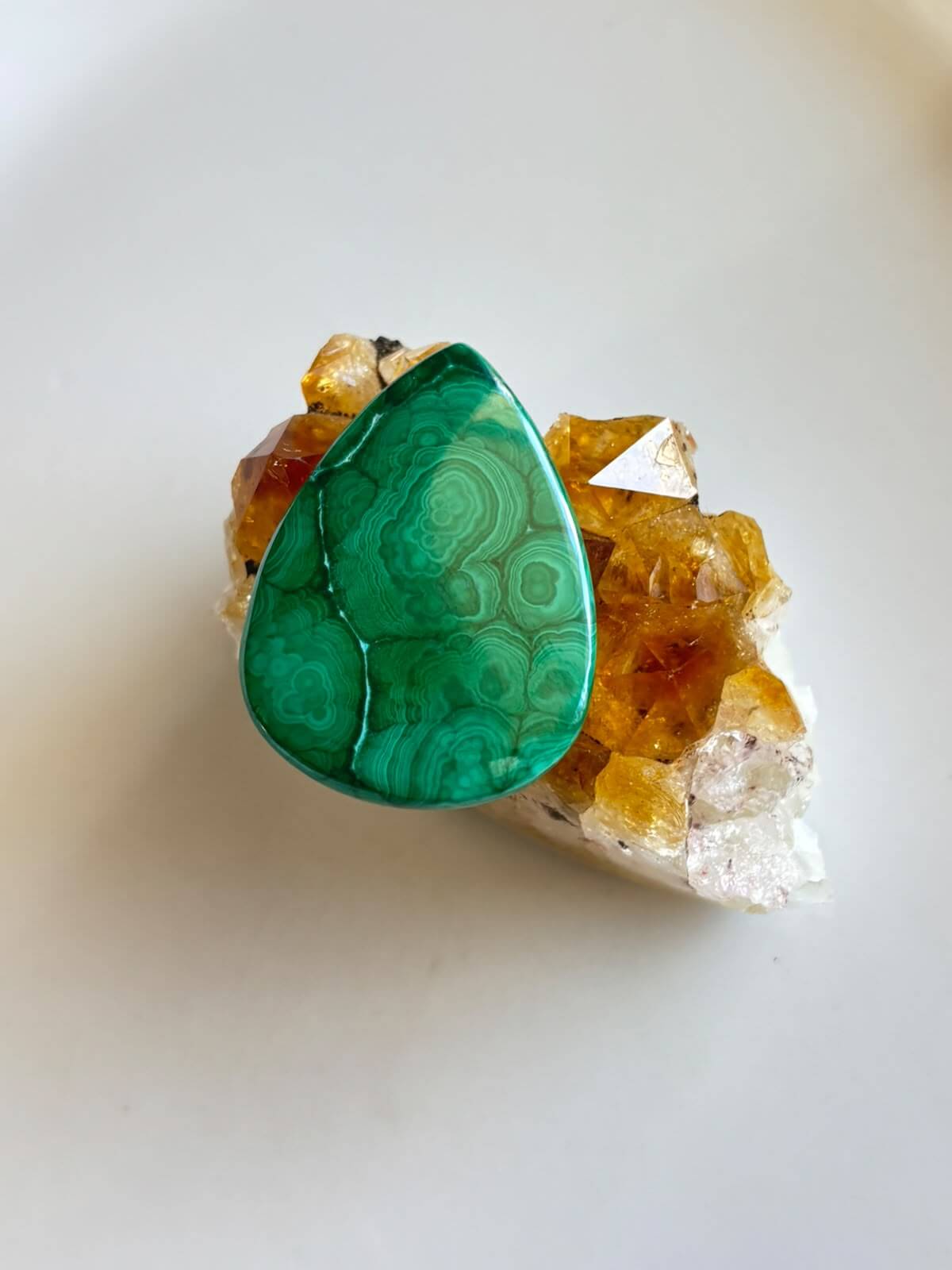 39mm Malachite Gemstone for Pendant Designs