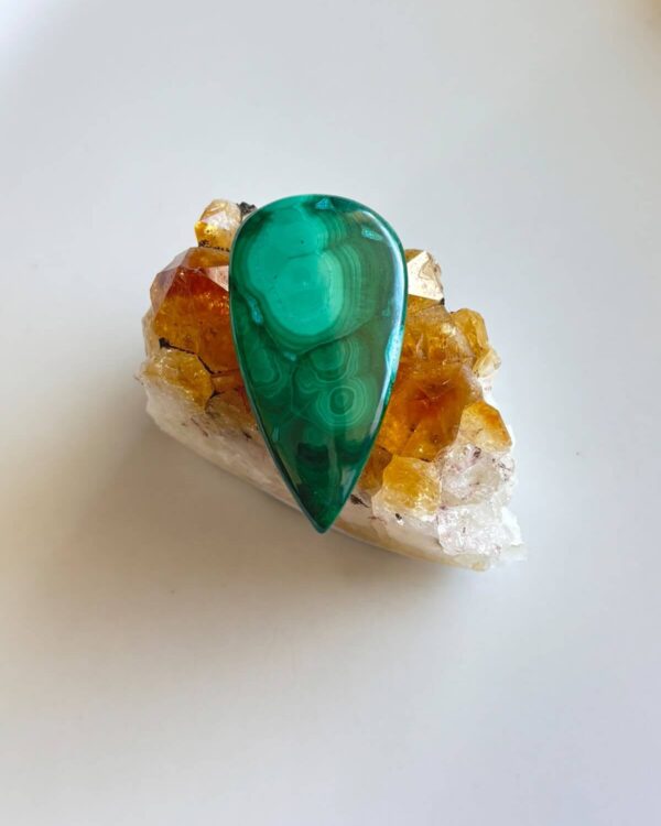 45mm Malachite Gemstone for Macramé Projects