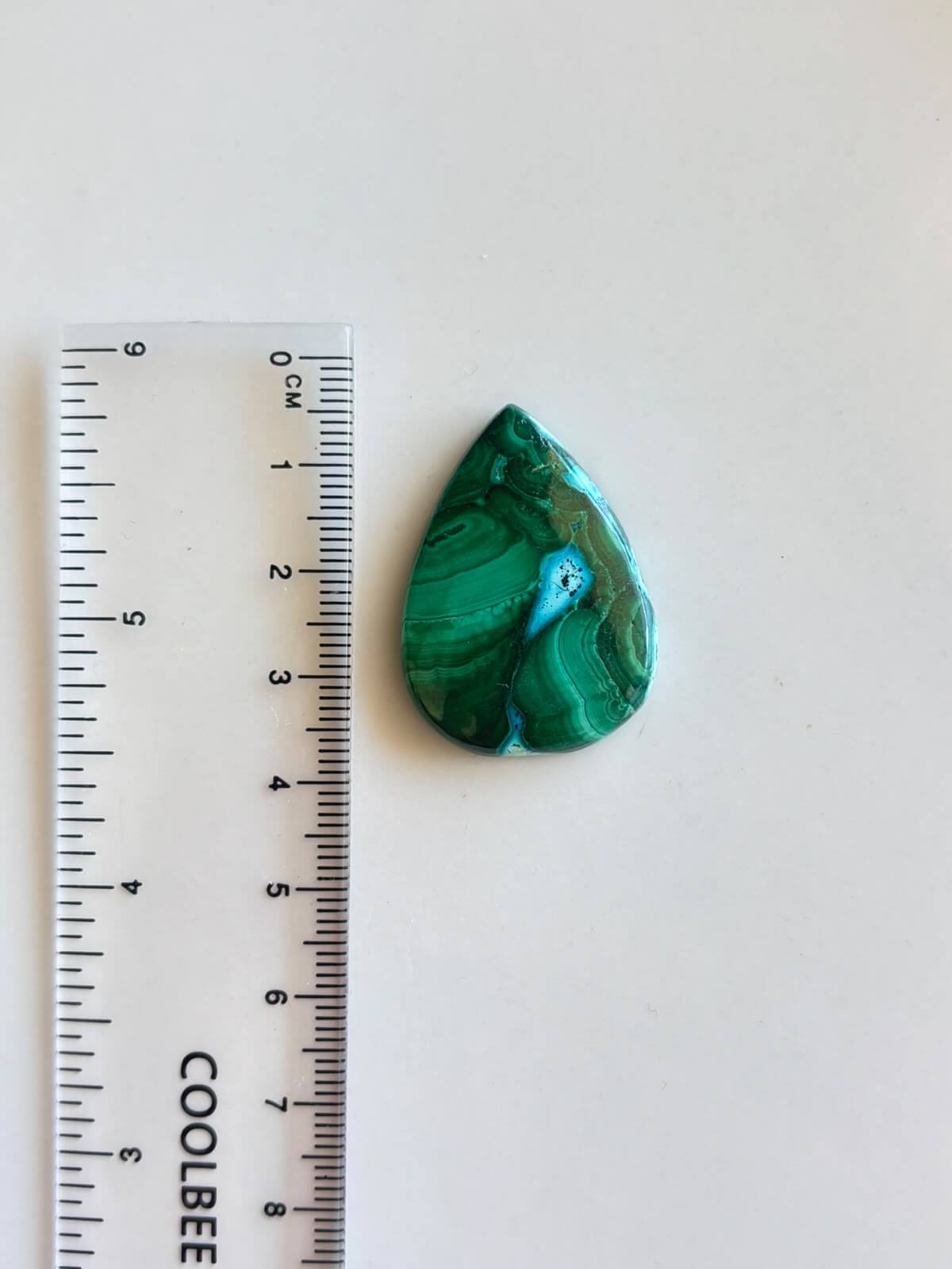 33mm Malachite Gemstone for Jewellery Making - Image 2