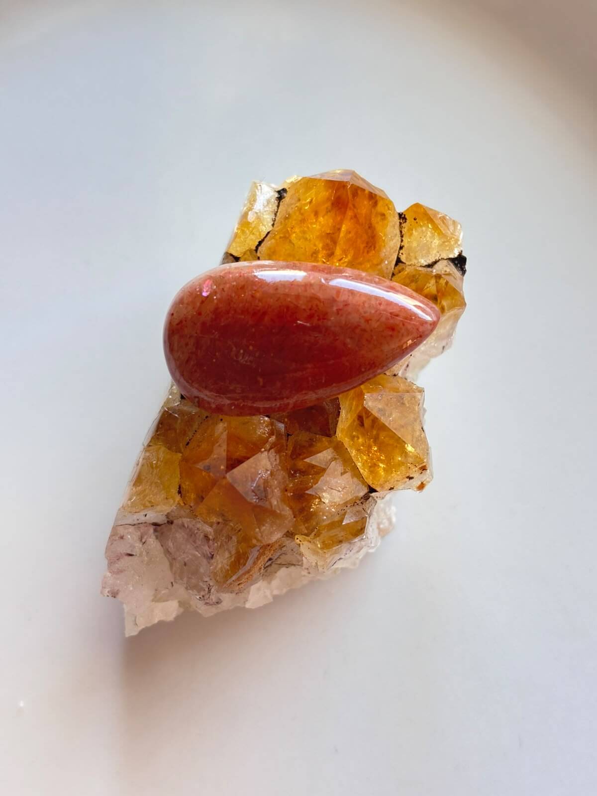 32mm Sunstone Gemstone for Wire Wrapped Designs