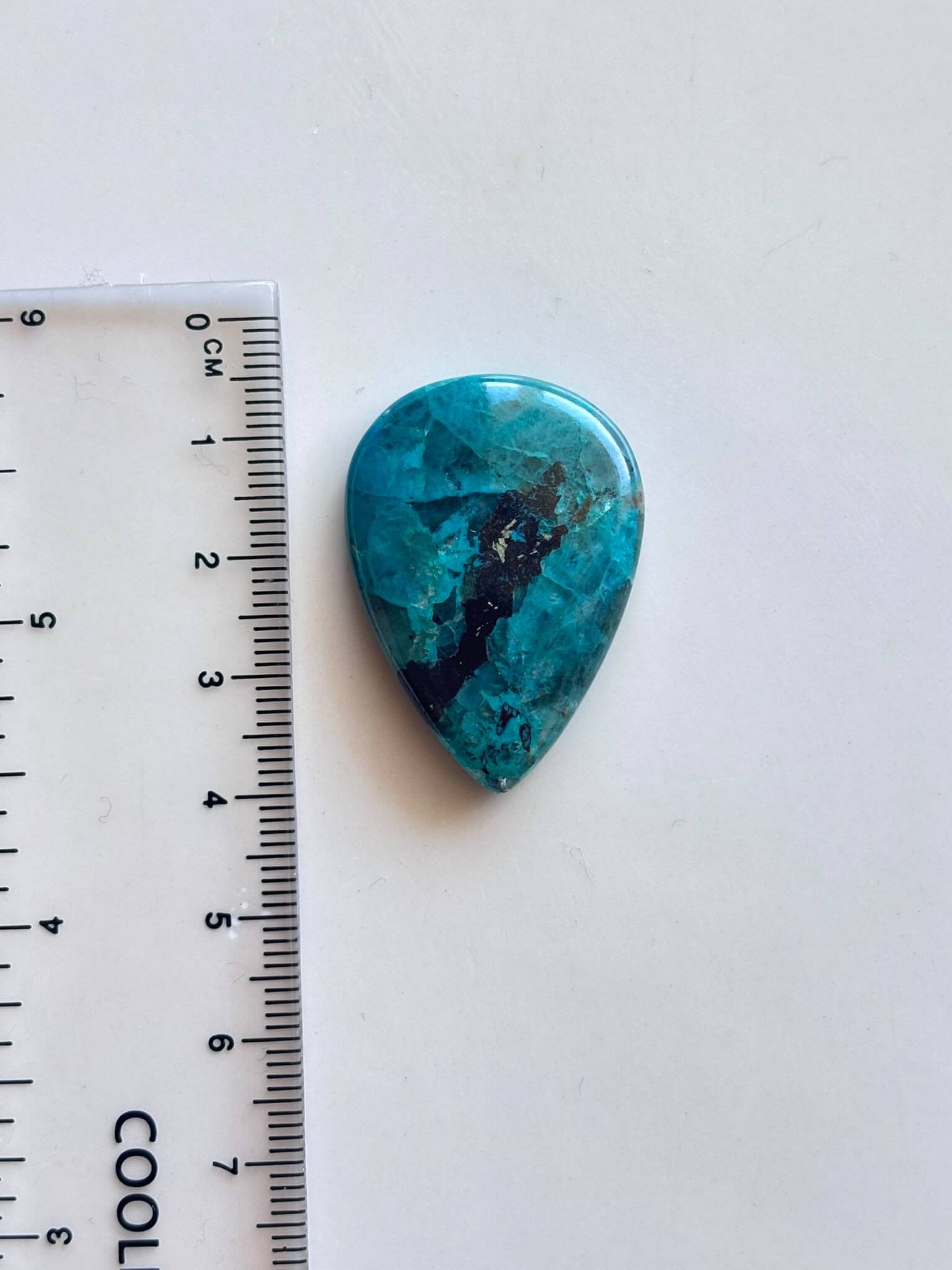 34mm Shattuckite Cabochon – Blue Horizon - Image 2
