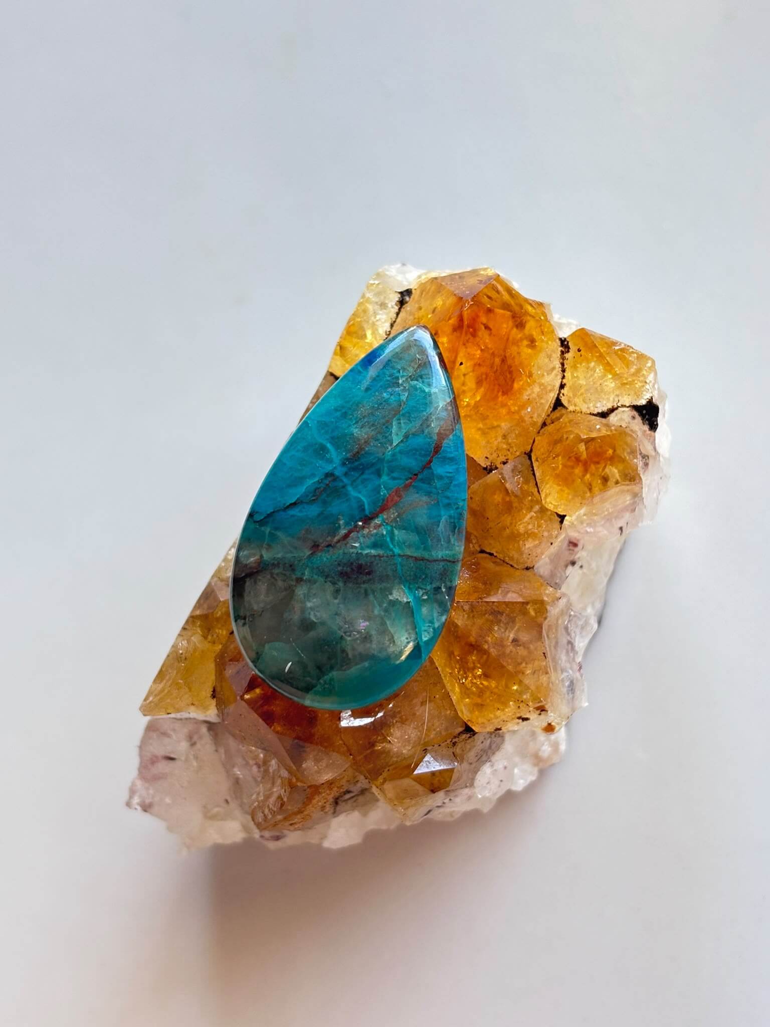 34mm Shattuckite Cabochon – Deep Blue