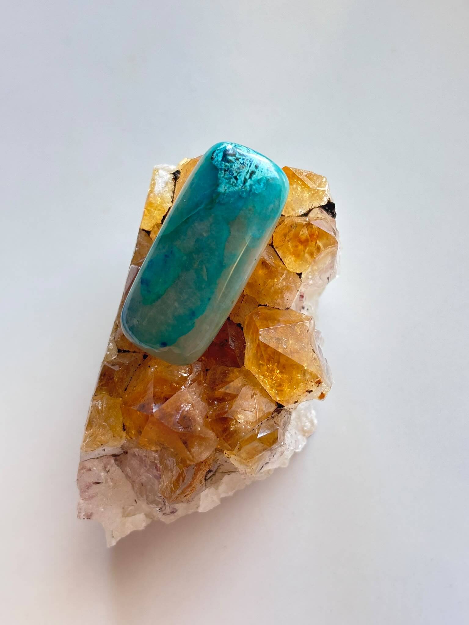 33mm Shattuckite Cabochon – Ocean Harmony