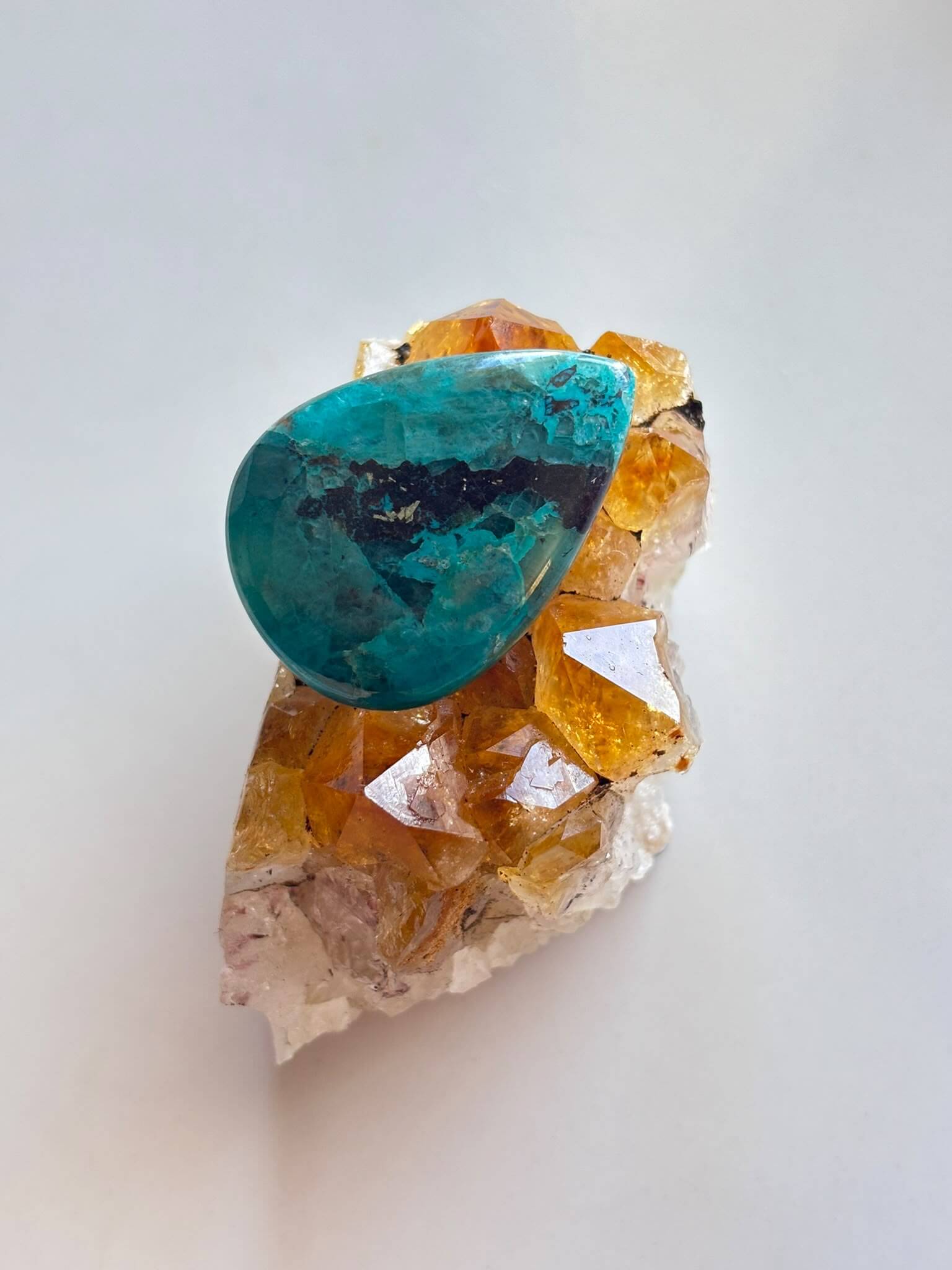 34mm Shattuckite Cabochon – Blue Horizon