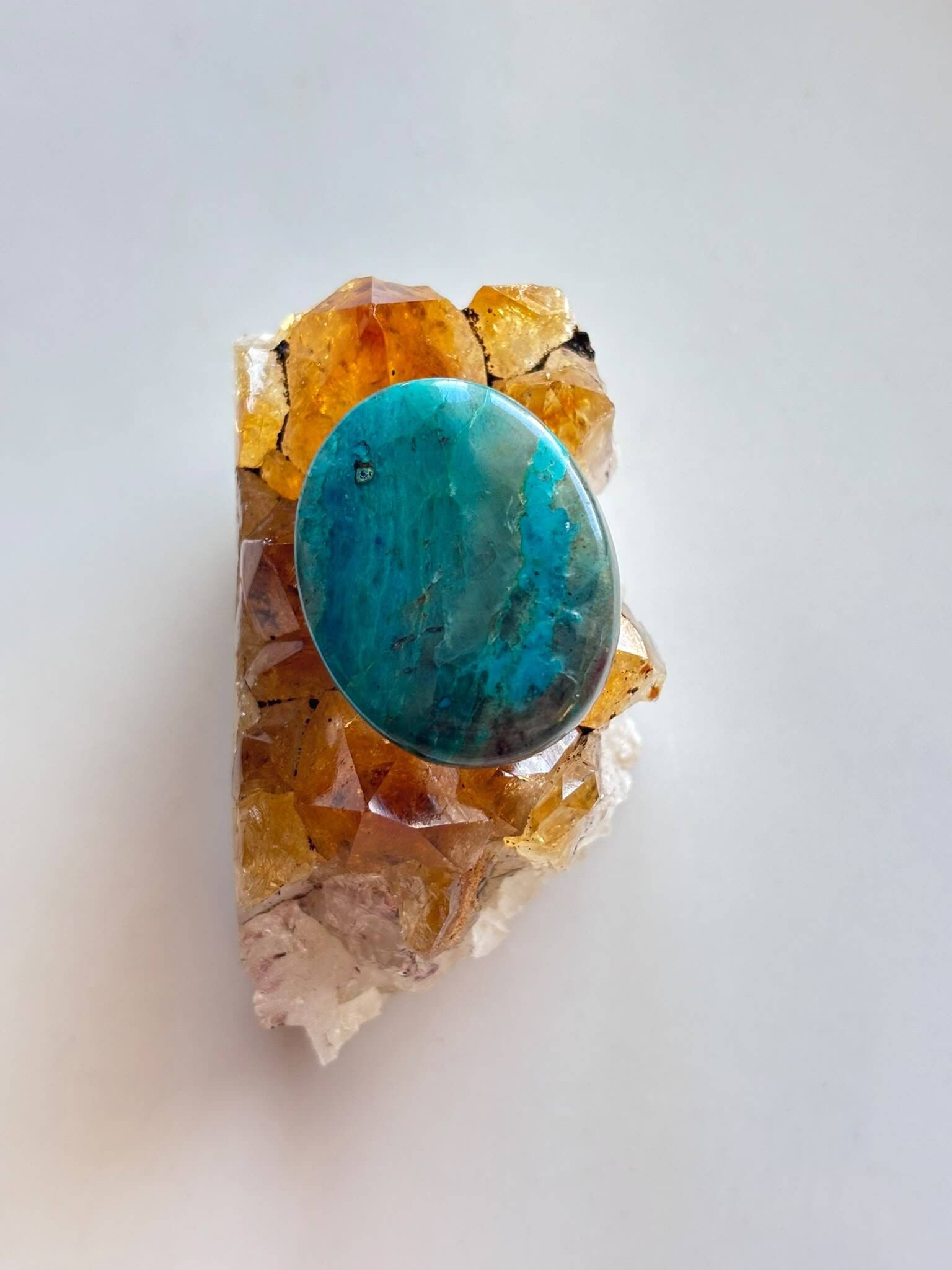 30mm Shattuckite Cabochon – Azure Dream
