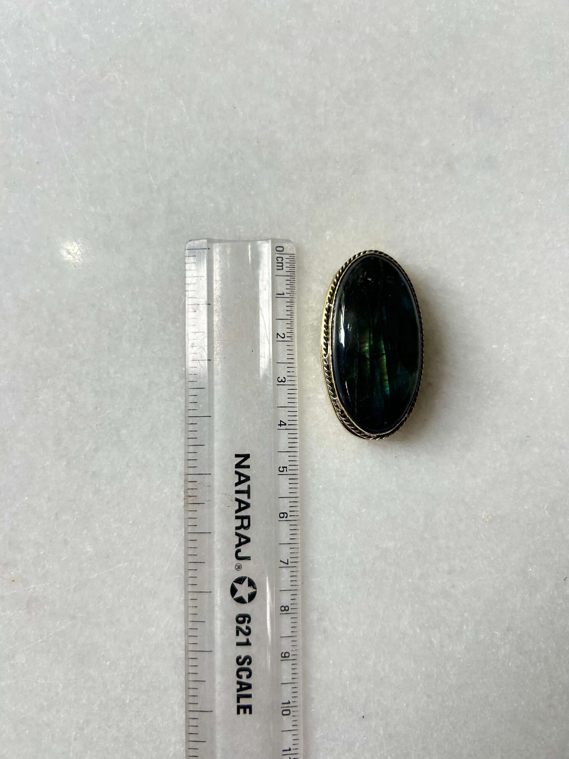 Labradorite Grooved Stone – 42X22mm - Image 2