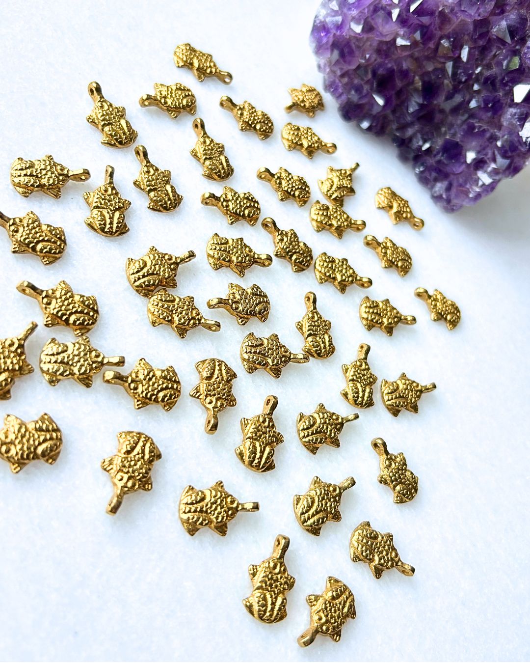 Crafted Frog Brass Charms – Pack of 5 Pieces - Image 2