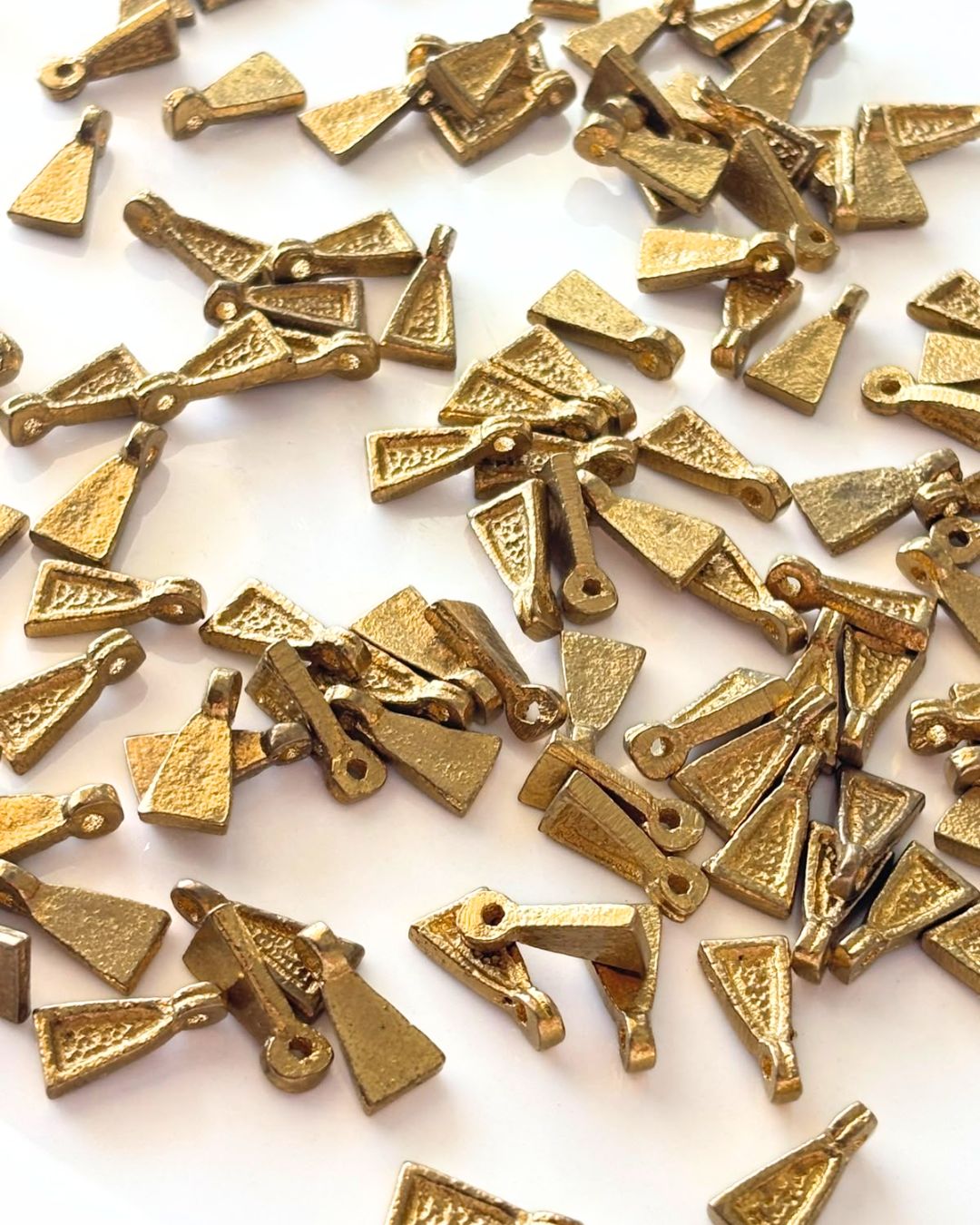 Long Triangle Brass Charms – Pack of 10 Pieces - Image 3