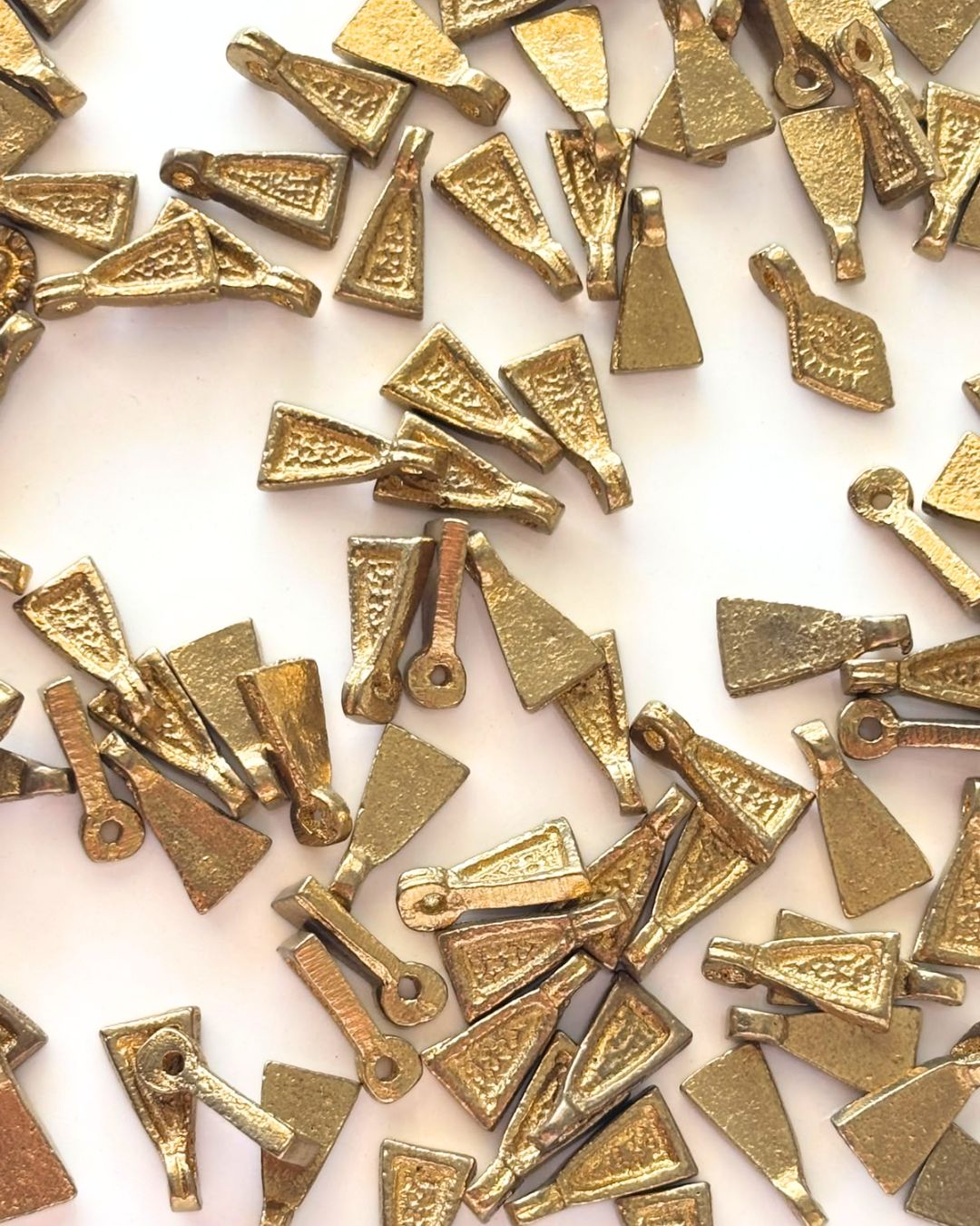 Long Triangle Brass Charms – Pack of 10 Pieces - Image 4