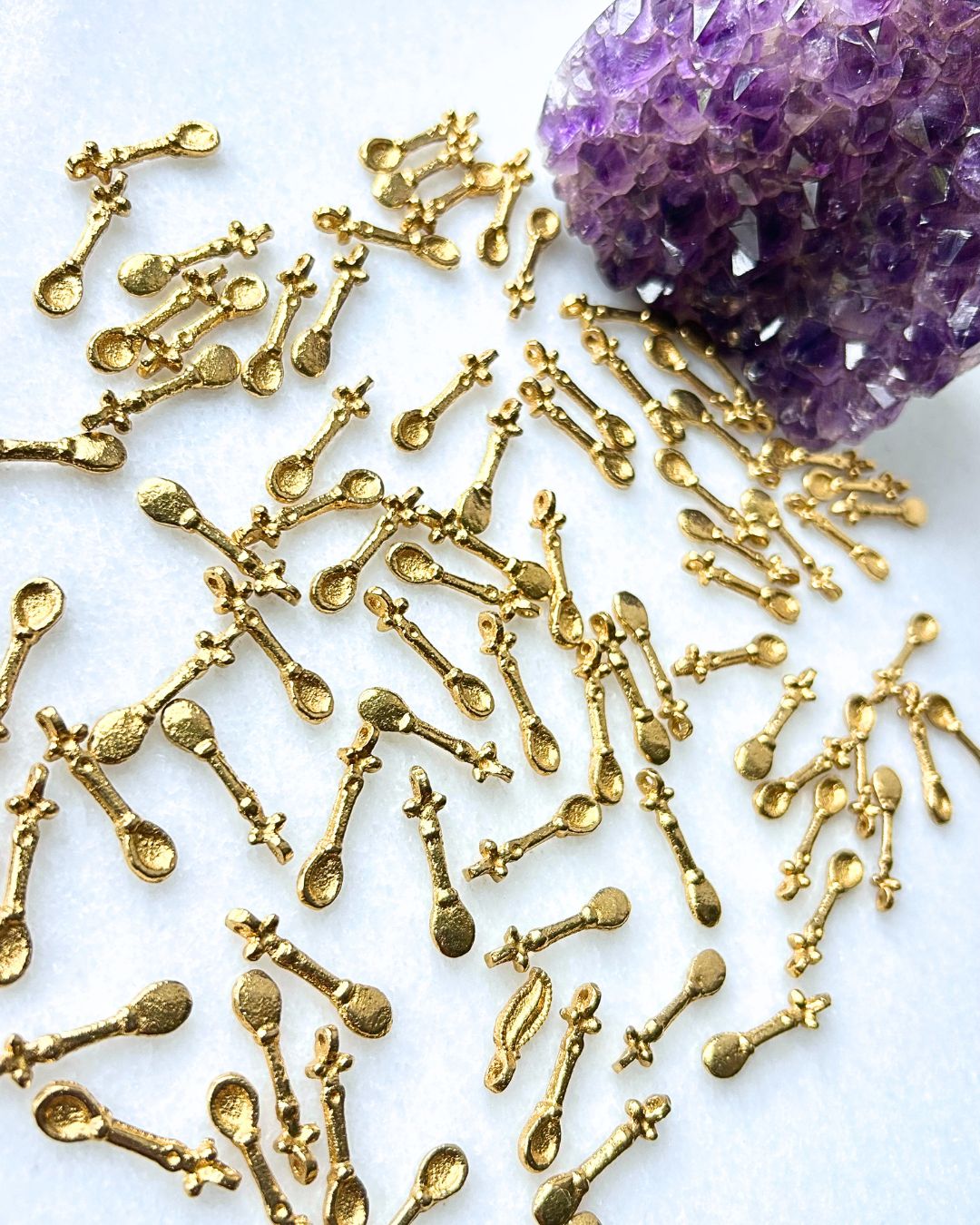 Spoon Brass Charms - Pack of 5 Pieces - Image 2