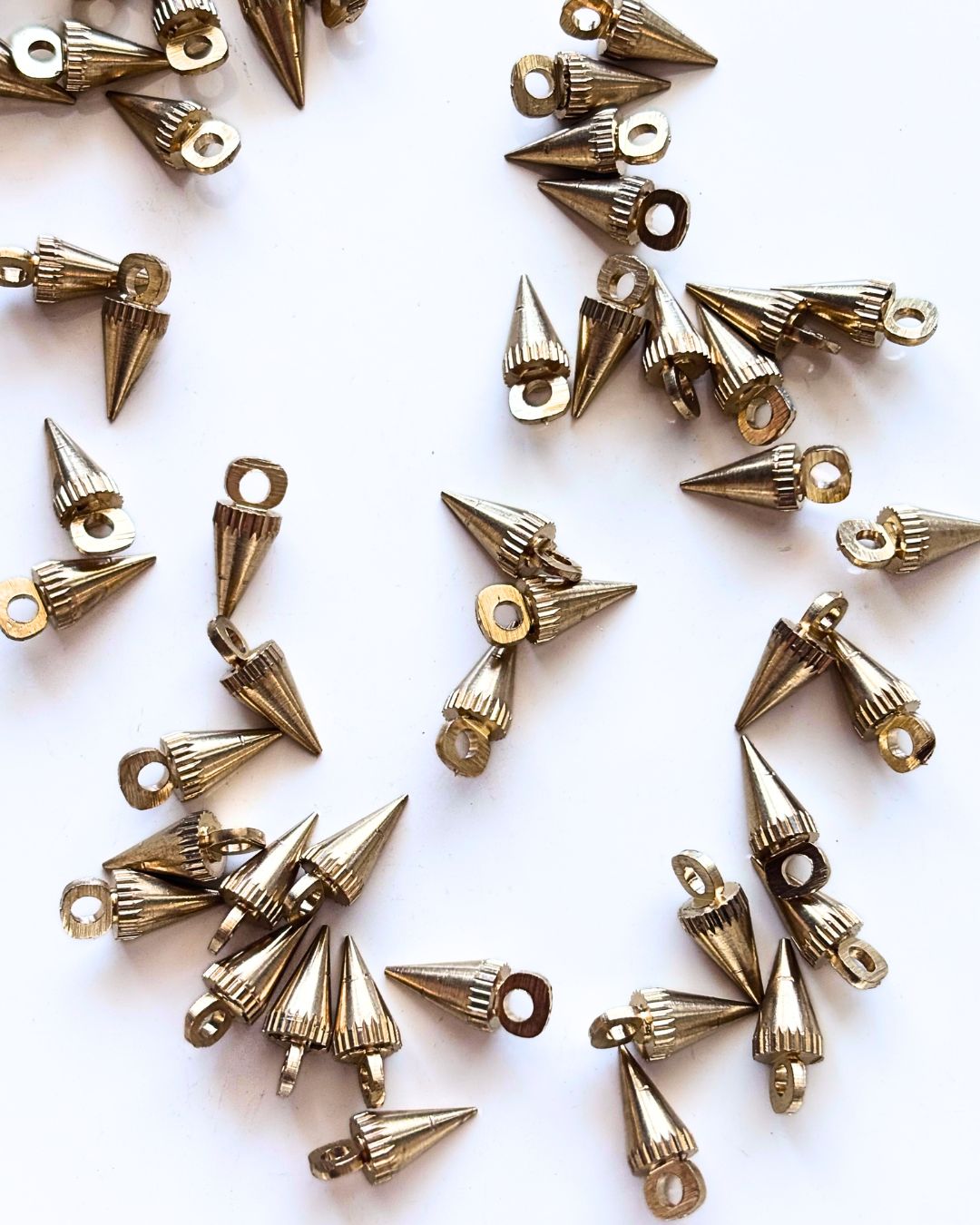 15x6mm Brass Spike Beads – 10g - Image 3