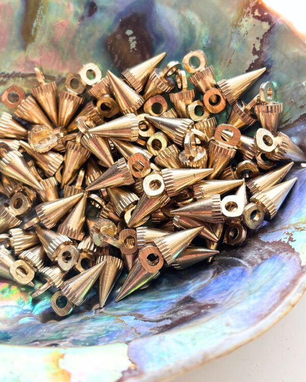 15x6mm Brass Spike Beads – 10g