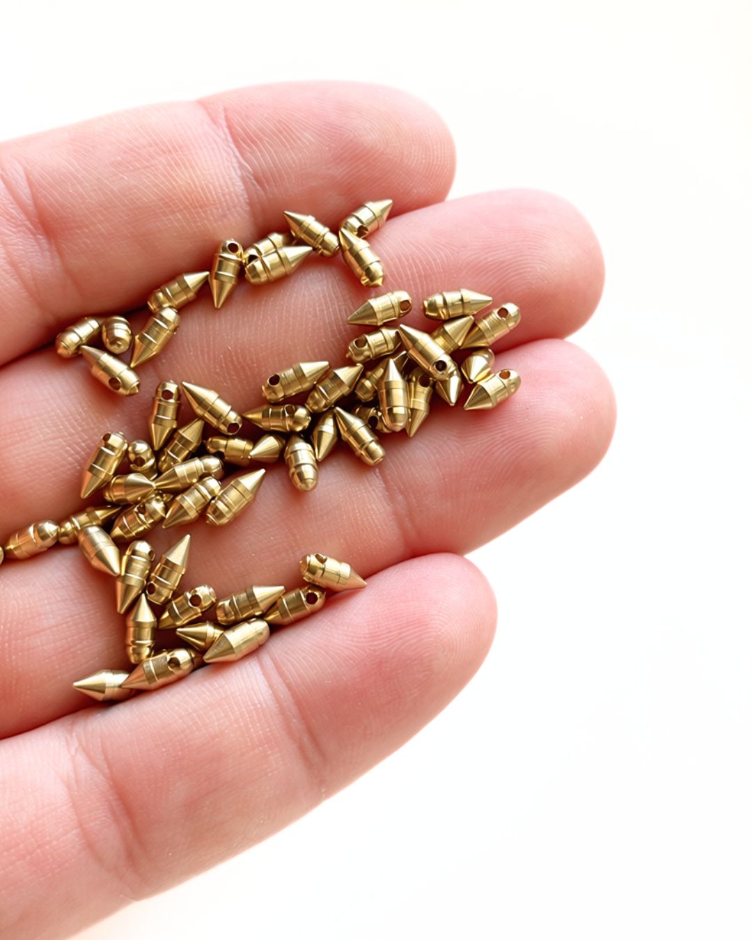 8x3mm Brass Spike Beads – 10g - Image 5