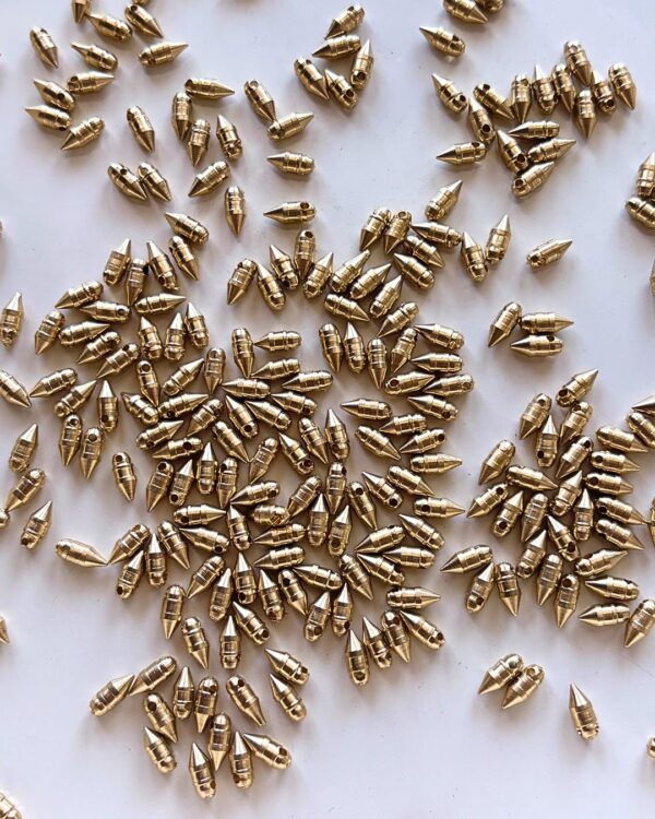 8x3mm Brass Spike Beads – 10g