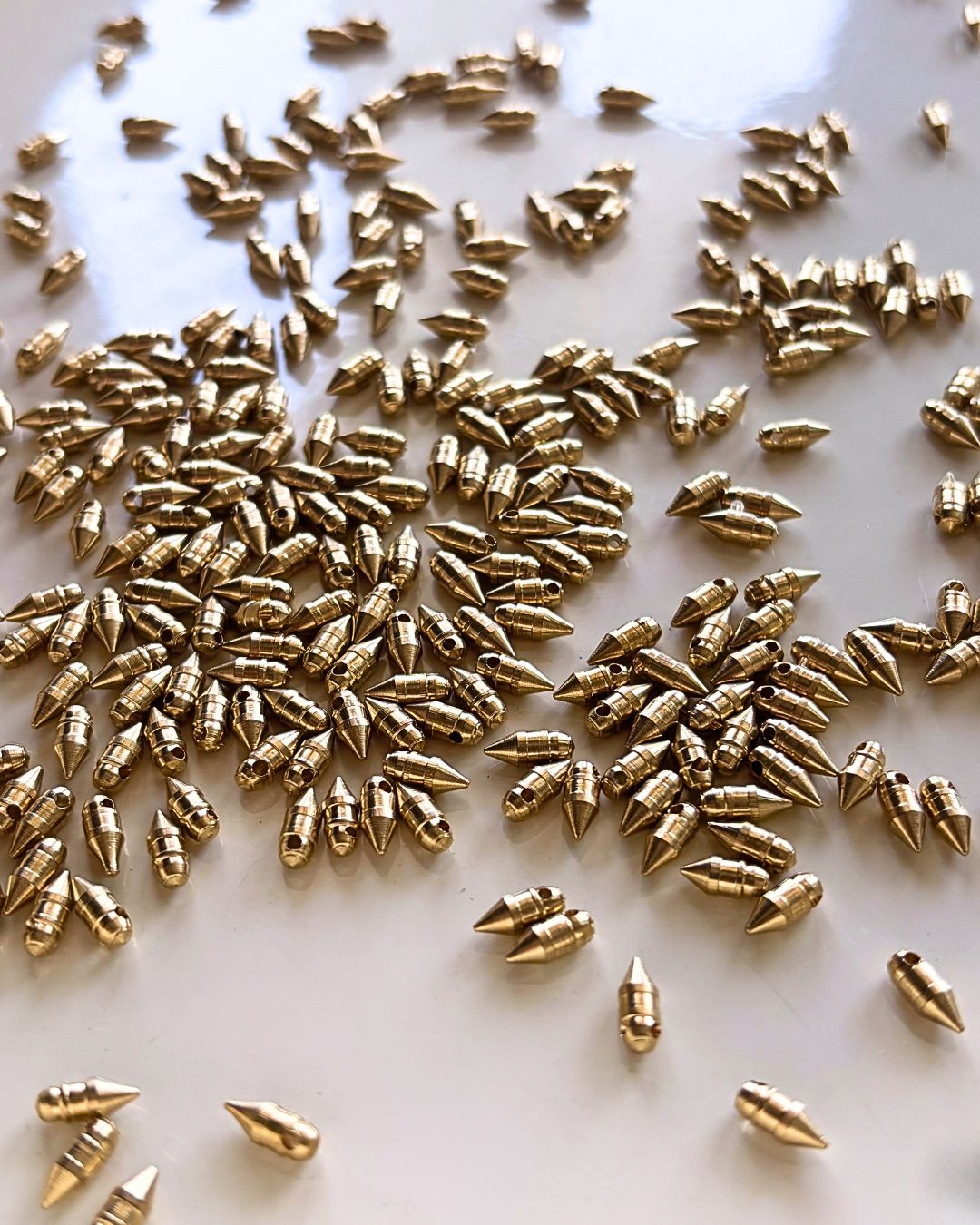 8x3mm Brass Spike Beads – 10g - Image 4