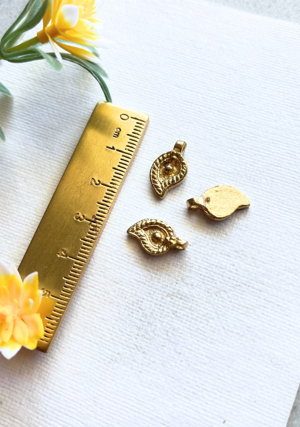 Paisley Eye Brass Charms – Pack of 10 Pieces - Image 3