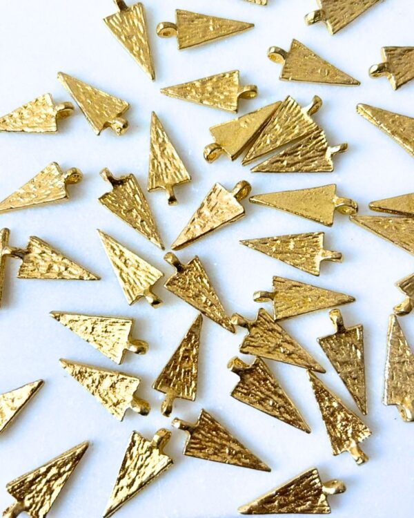 Brass Spear Charms – Pack of 5 Pieces