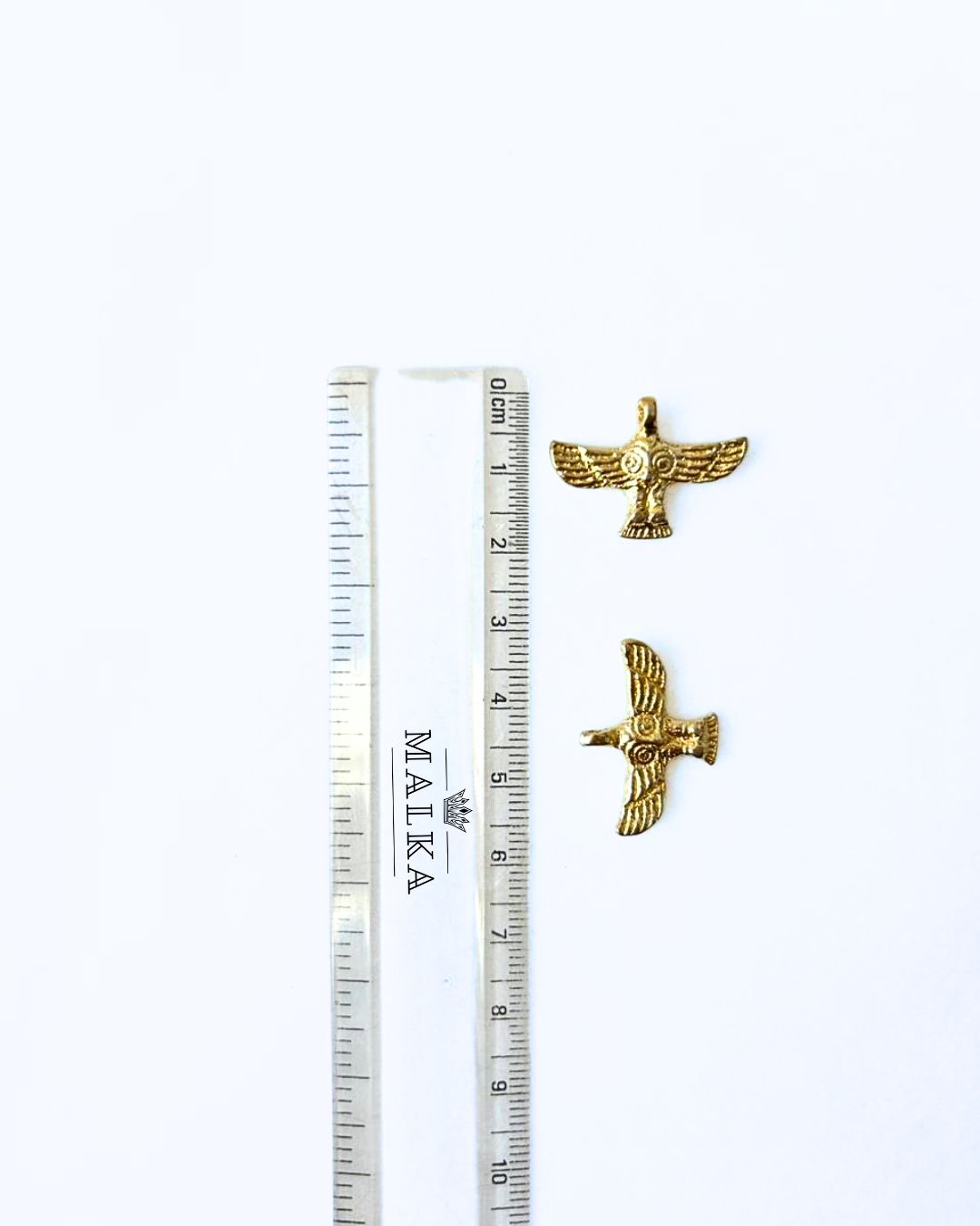 Winged Bird Brass Charms – Pack of 5 Pieces - Image 3