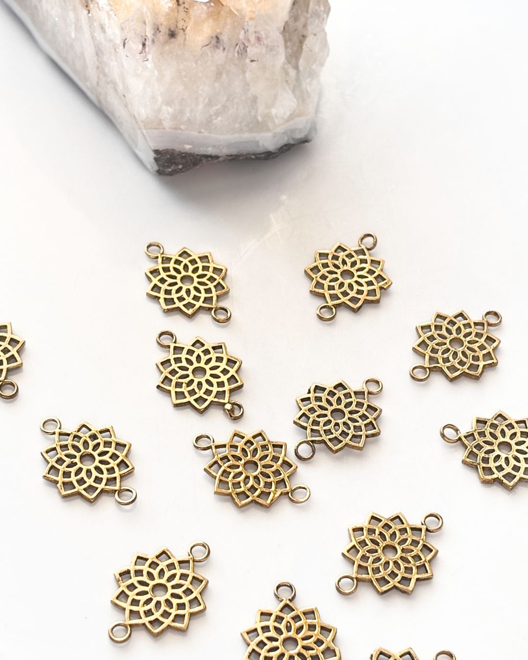 Floral Mandala Brass Connector - Image 5