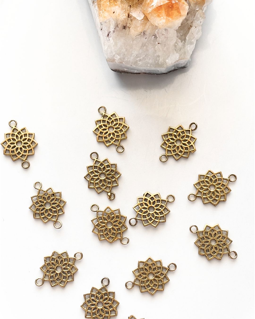 Floral Mandala Brass Connector