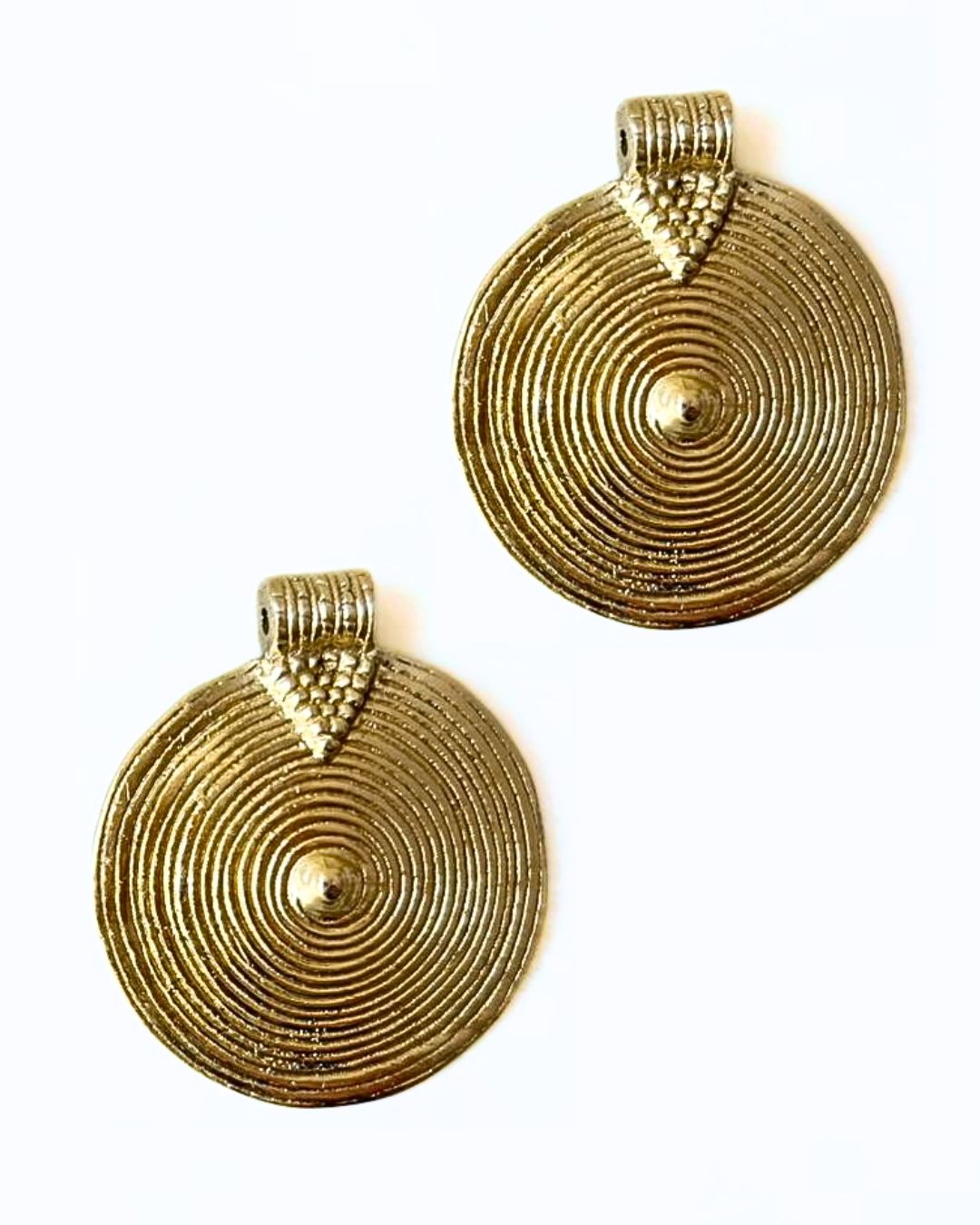 Big Spiral Brass Pendant - Image 4