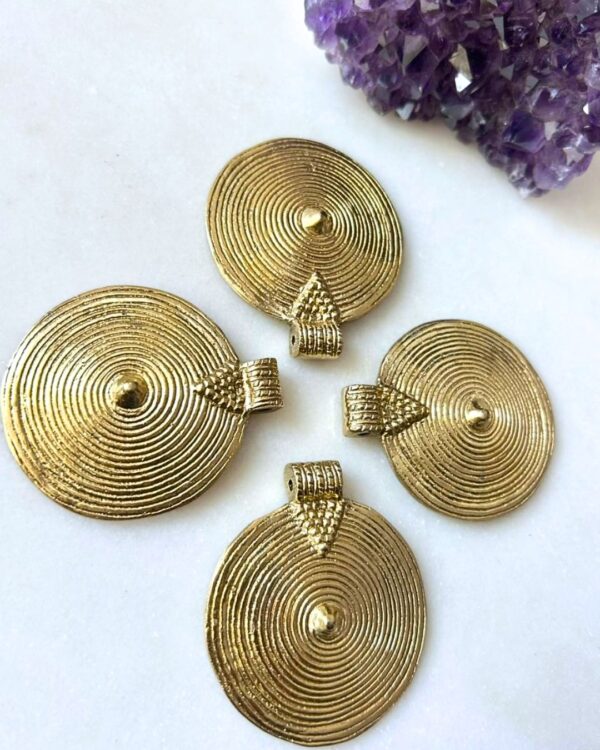 Big Spiral Brass Pendant