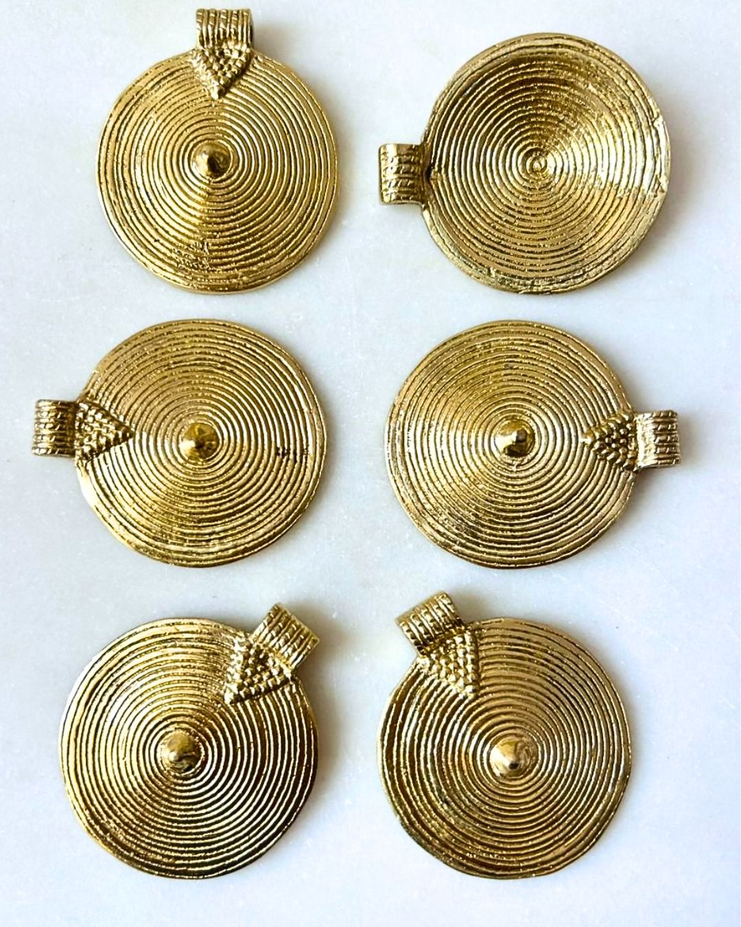 Big Spiral Brass Pendant - Image 2