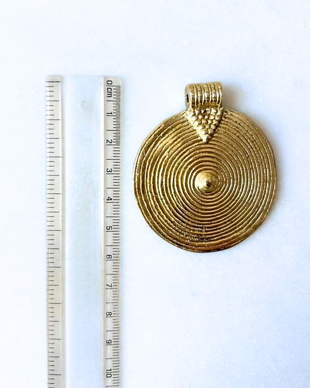 Big Spiral Brass Pendant - Image 3