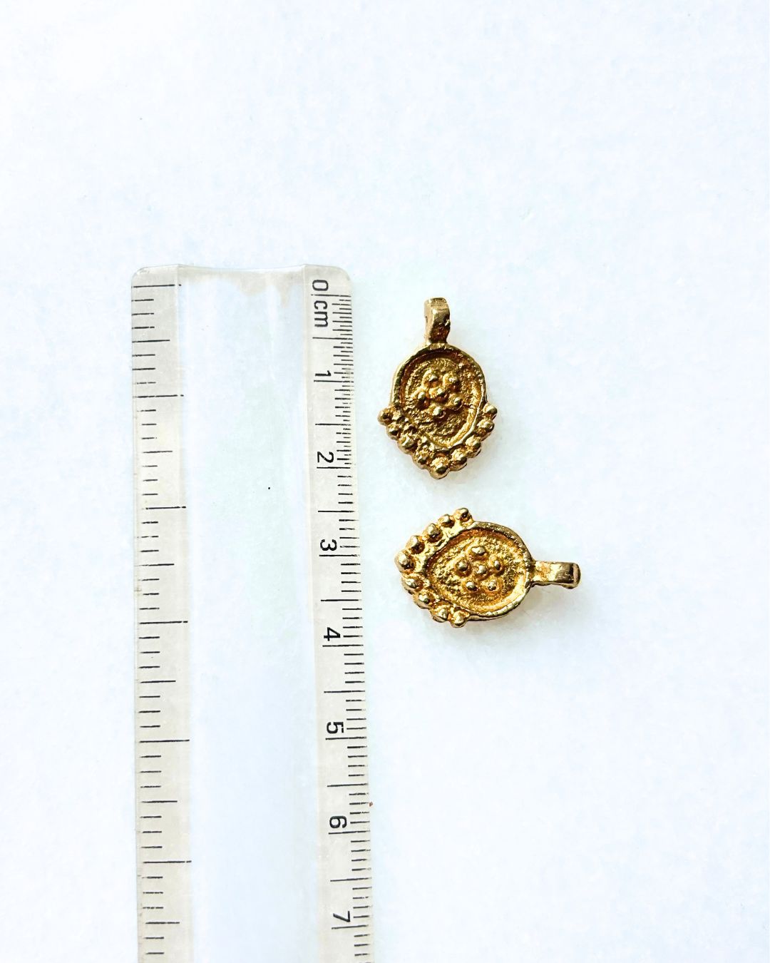 Ornate Oval Brass Charms – Pack of 5 Pieces - Image 2