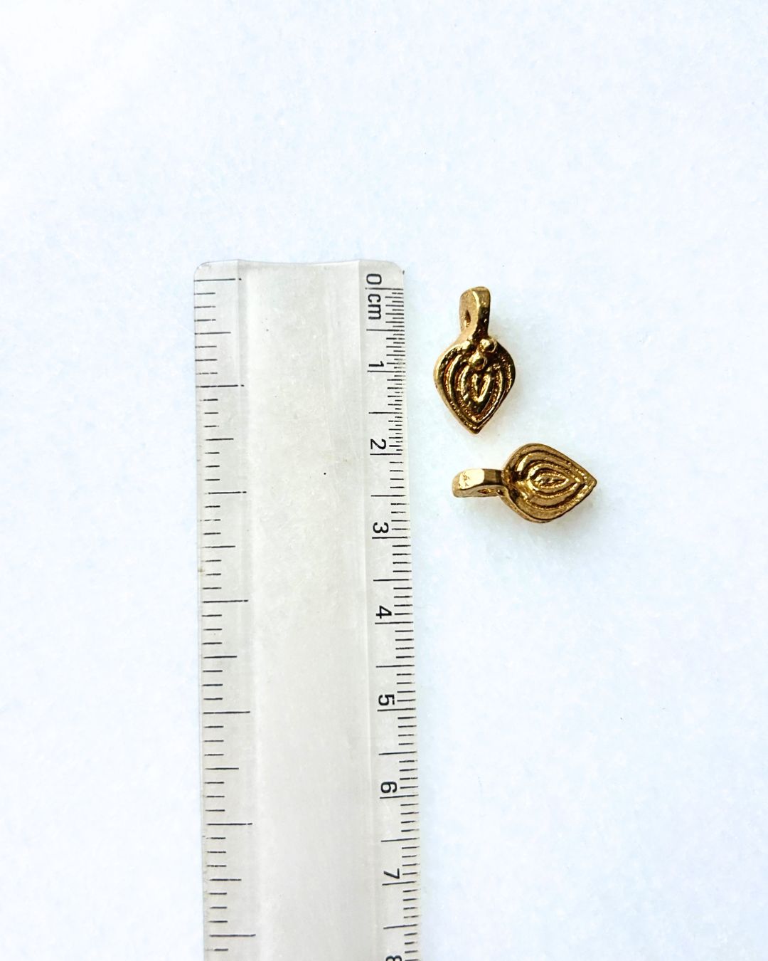 Layered Leaf Brass Charms – Pack of 10 Pieces - Image 3