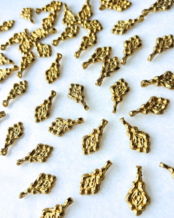 Filigree Brass Charms – Pack of 5 Pieces