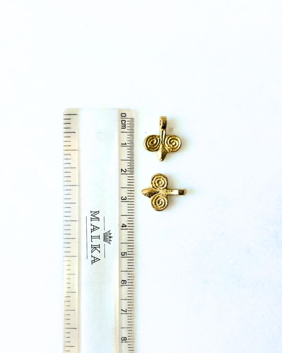 Spiral Motif Brass Charms – Pack of 10 Pieces - Image 3