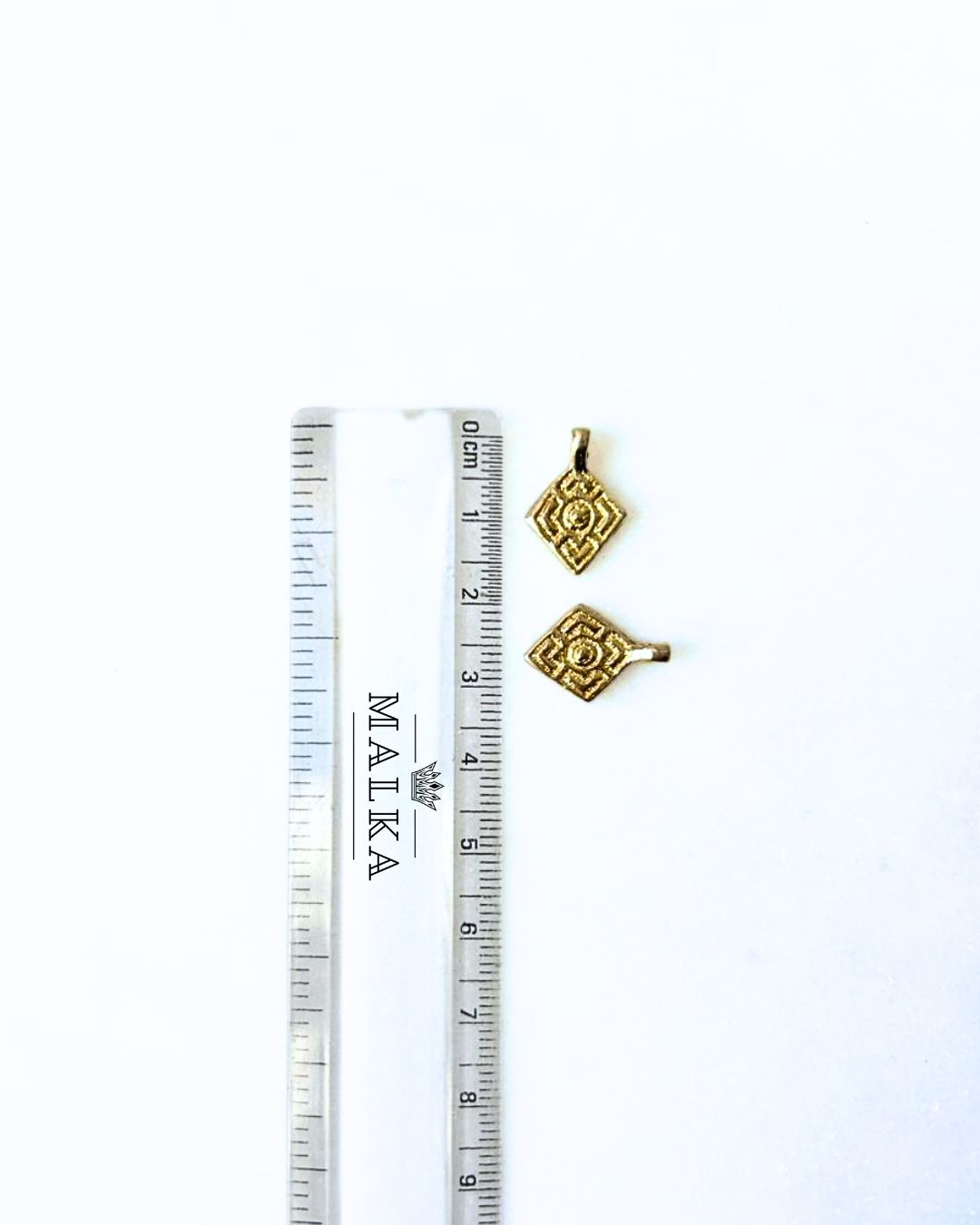 Decorative Square Brass Charms – Pack of 5 Pieces - Image 3