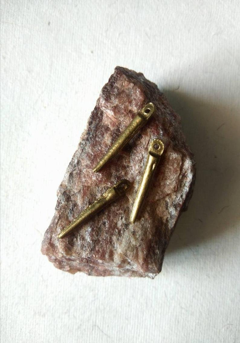 28mm Stick Brass Charms – Pack of 10 Pieces - Image 3