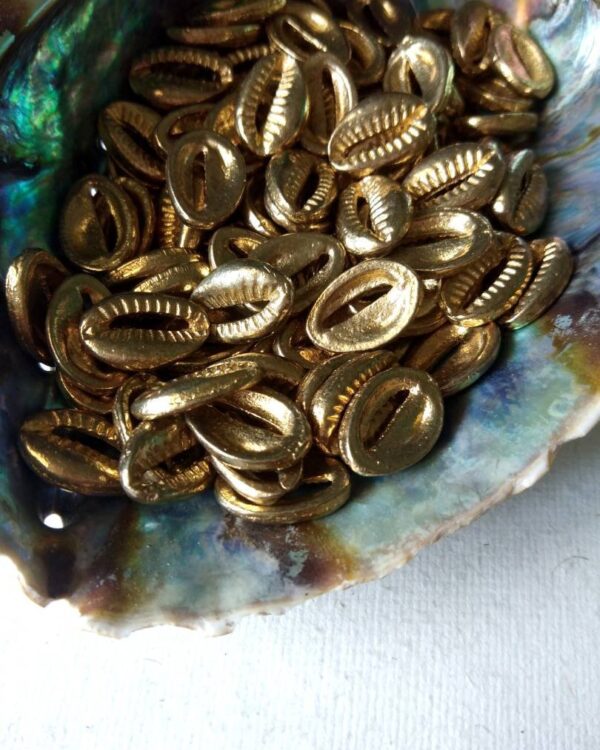 17mm Shell Brass Charms – Pack of 5 Pieces