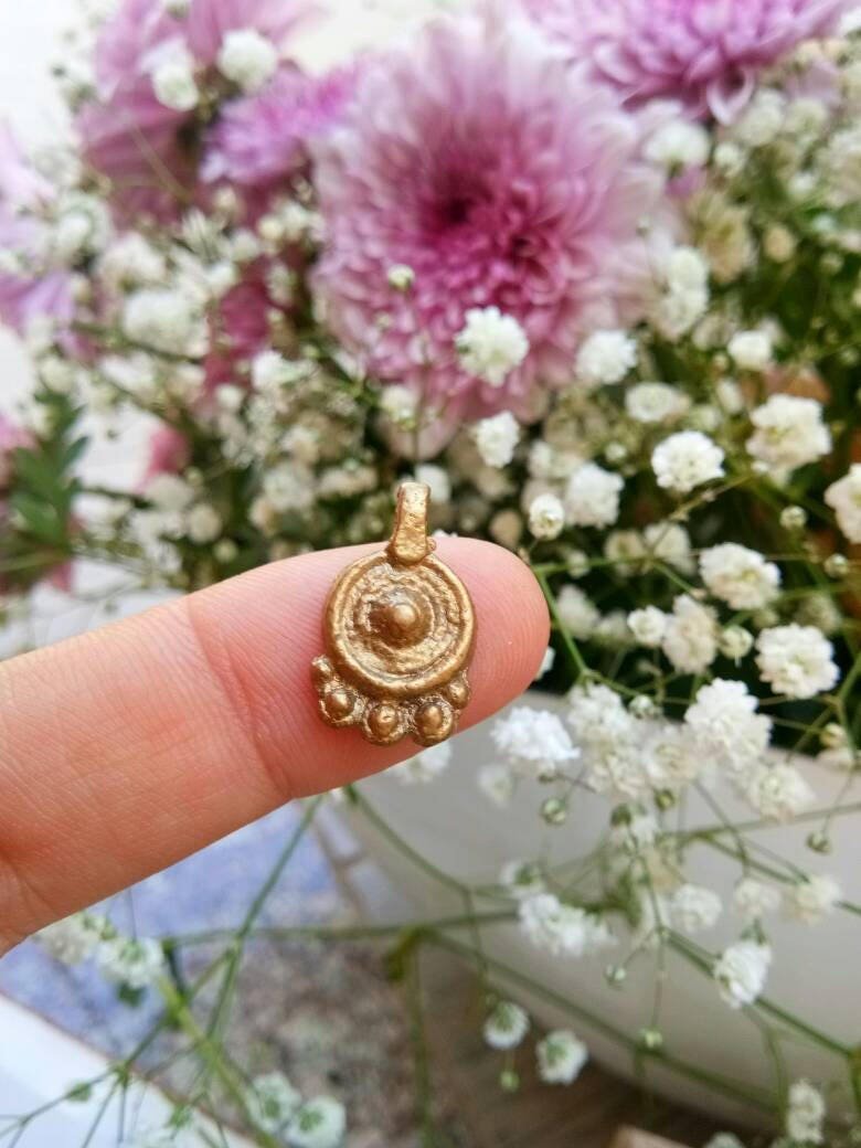 Indian Brass Charms for Jewelry Making – Pack of 5 Pieces - Image 5