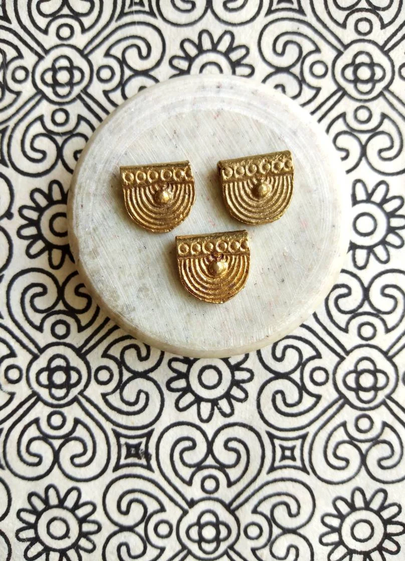 Rainbow Arch Brass Charms – Pack of 3 Pieces