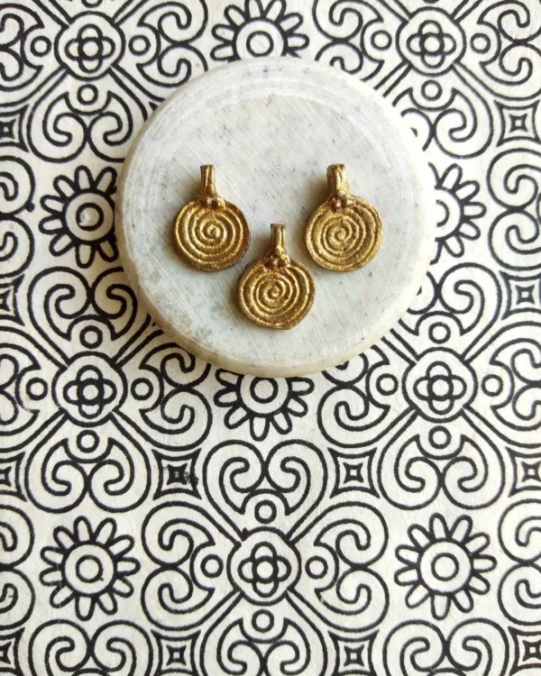 Spiral Brass Charms 18mm – Pack of 5 Pieces