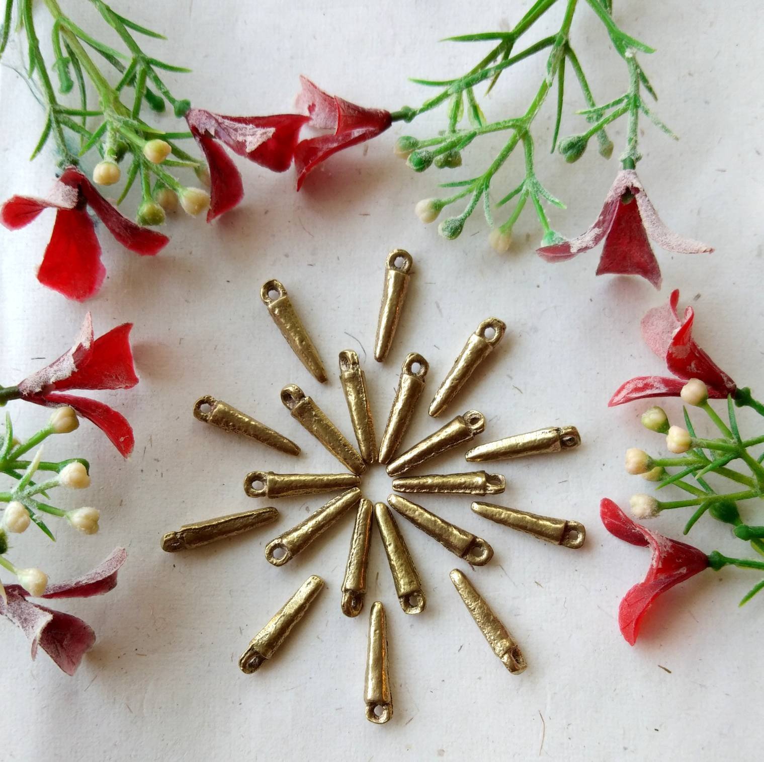 18mm Stick Brass Charms – Pack of 10 Pieces - Image 4