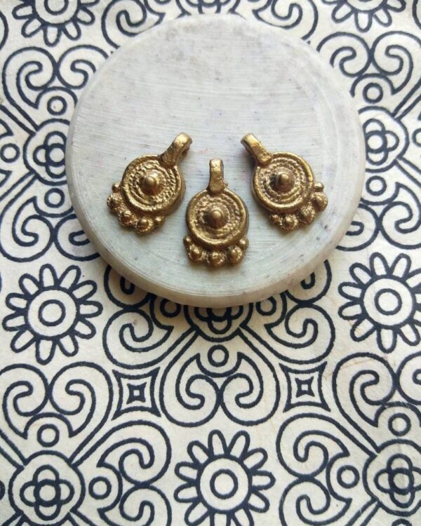 Indian Brass Charms for Jewelry Making – Pack of 5 Pieces