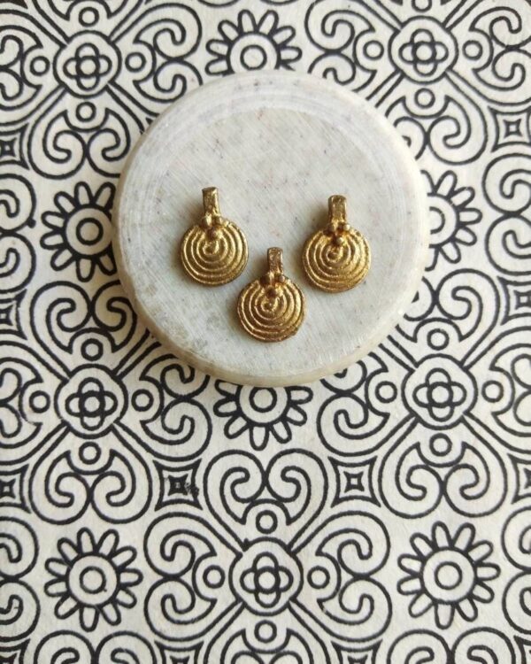 Spiral Brass Charms – Pack of 10 Pieces