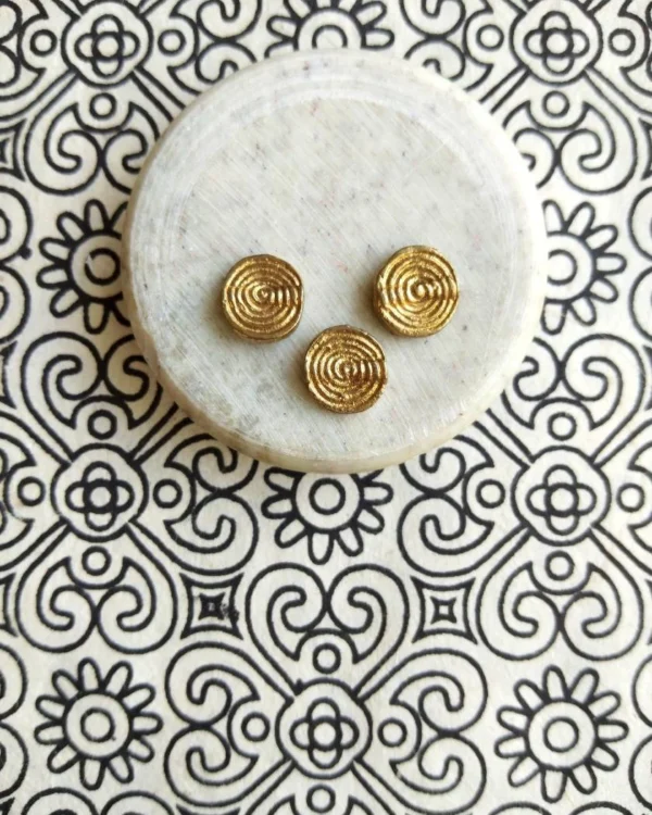 Spiral Brass Charm Beads – Pack of 10 Pieces