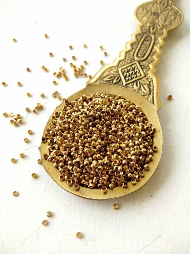 1mm Brass Stopper Beads 2g ≈ 200 Beads - Image 5