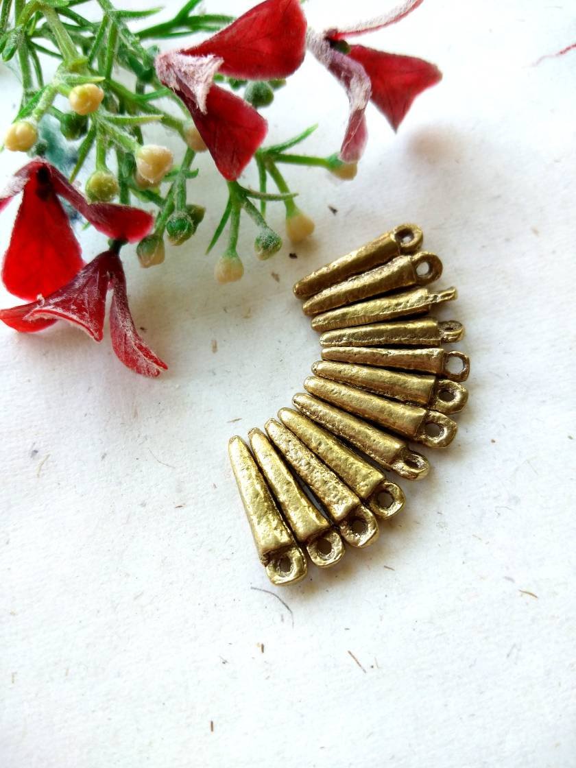 18mm Stick Brass Charms – Pack of 10 Pieces - Image 3
