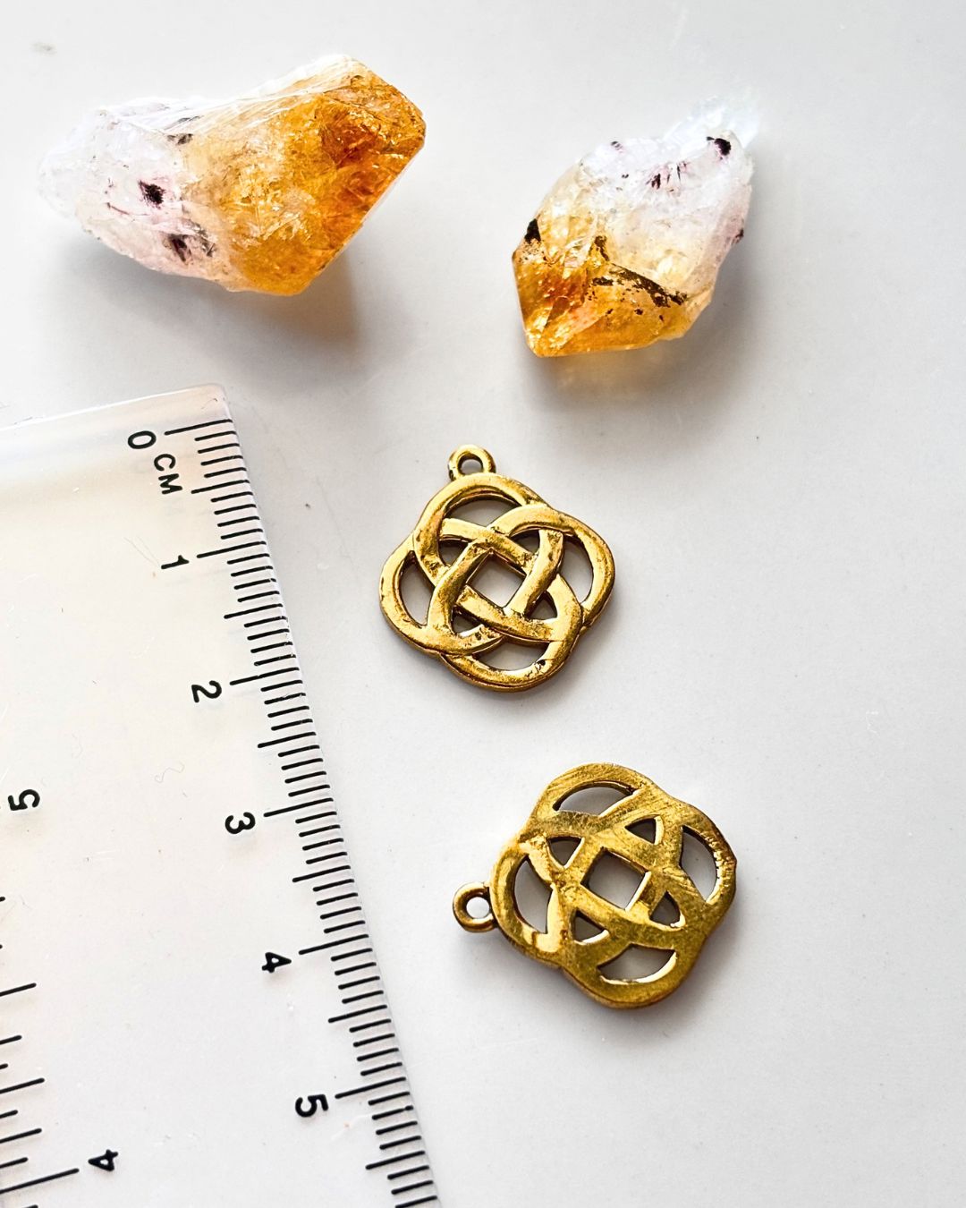 Celtic Knot Brass Charm Pendant - Image 2